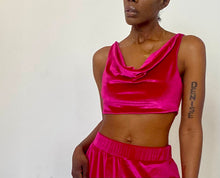 Load image into Gallery viewer, Nia Cowl Neck Tank Fuschia