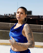 Load image into Gallery viewer, Nia Cowl Tank Royal Blue