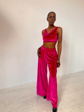 Load image into Gallery viewer, Nia Wide Leg Joggers Fuschia